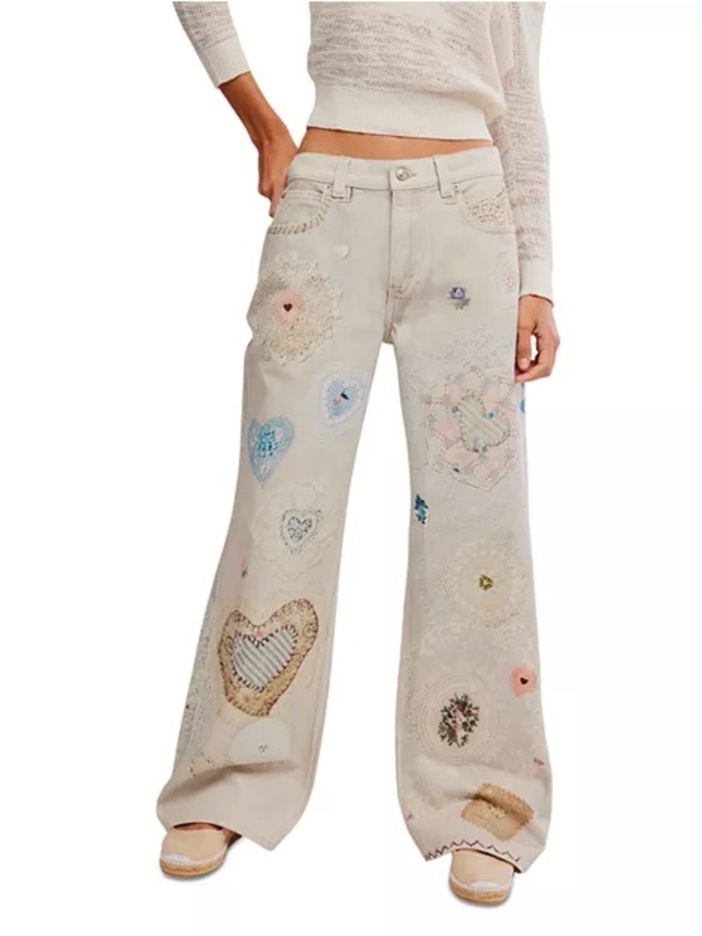 Free People Illusions Straight Leg Jeans in Heirloom